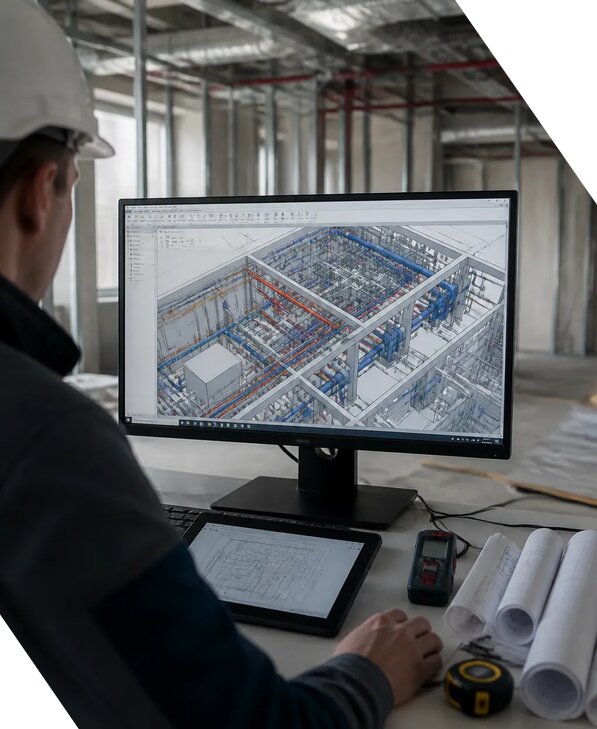 Создание BIM модели инженерных сетей для объектов в Красноярске